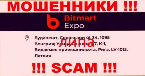 Юридический адрес регистрации конторы Bitmart Expo ложный - работать с ней опасно