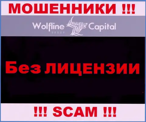 Невозможно отыскать сведения об лицензии internet мошенников WolflineCapital Com - ее просто-напросто нет !!!