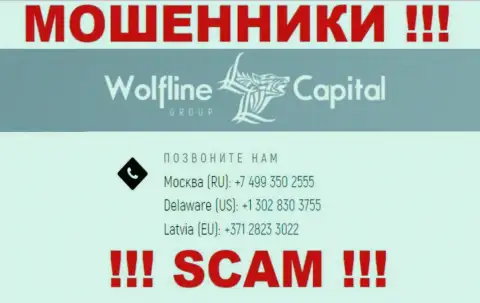 Будьте внимательны, когда звонят с неизвестных номеров телефона, это могут быть internet-воры Wolfline Capital