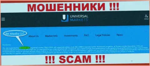 UM Media LLC это организация, управляющая ворюгами UniversalMarkets
