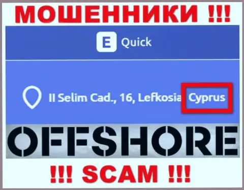 Cyprus - здесь зарегистрирована противоправно действующая контора Quick E Tools
