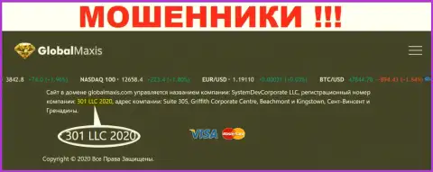Будьте очень внимательны !!! Global Maxis накалывают !!! Номер регистрации указанной организации - 301 LLC 2020