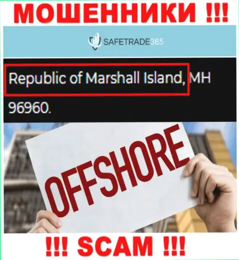 Маршалловы острова - оффшорное место регистрации обманщиков SafeTrade365 Com, предоставленное на их сайте