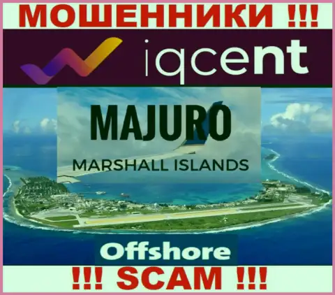 Регистрация IQ Cent на территории Majuro, Marshall Islands, дает возможность кидать людей