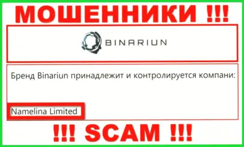 Вы не сможете сохранить собственные деньги работая с Бинариун, даже если у них имеется юр. лицо Namelina Limited