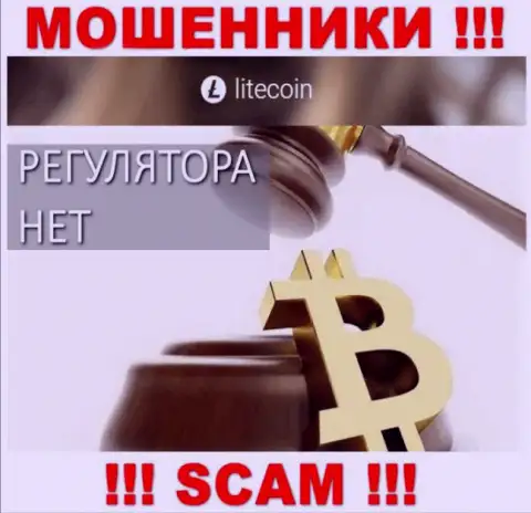На веб-портале мошенников LiteCoin Вы не отыщите информации об их регуляторе, его просто нет !!!