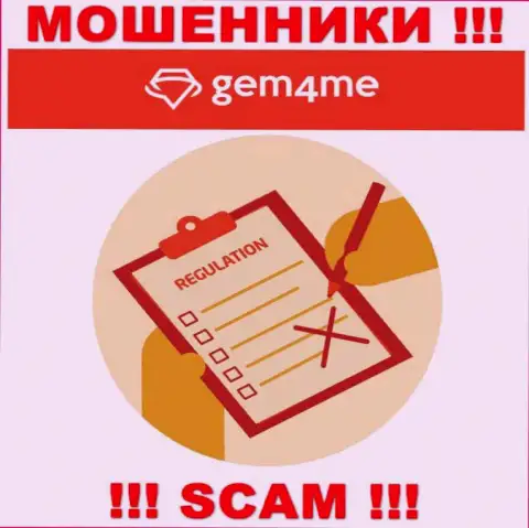 На онлайн-сервисе махинаторов Gem4me Holdings Ltd не говорится об их регуляторе - его просто нет