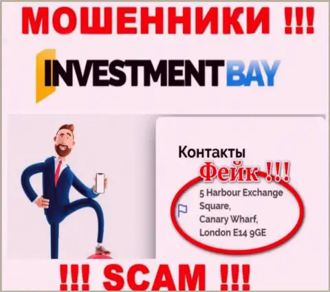 Официальное местоположение InvestmentBay Com ненастоящее, контора спрятала свои концы в воду