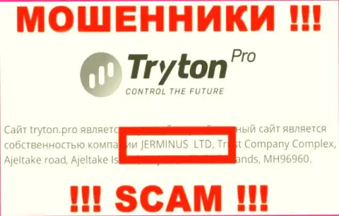 Сведения о юр лице Тритон Про - это контора Jerminus LTD