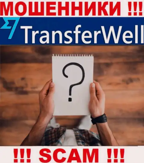 О лицах, которые руководят компанией TransferWell ничего не известно