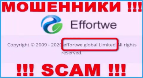 На сайте Effortwe сказано, что Effortwe Global Limited - это их юр лицо, однако это не обозначает, что они добросовестны
