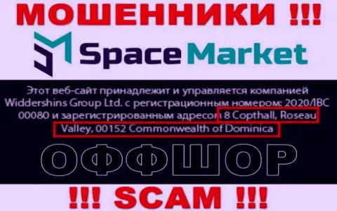 Не надо сотрудничать, с такого рода internet-кидалами, как контора Space Market, поскольку засели они в оффшорной зоне - 8 Coptholl, Roseau Valley 00152 Commonwealth of Dominica