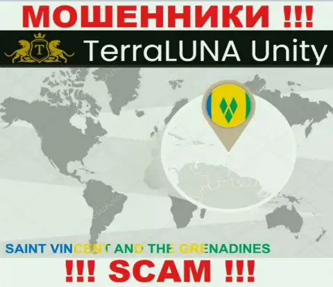 Юридическое место регистрации интернет-мошенников TerraLunaUnity - St. Vincent and the Grenadines