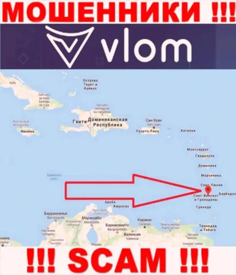 Организация Vlom - это интернет лохотронщики, базируются на территории Saint Vincent and the Grenadines, а это офшор