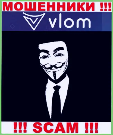 Информации о непосредственном руководстве компании Vlom Com нет - так что рискованно совместно работать с указанными интернет аферистами