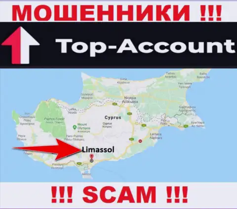 Top Account намеренно базируются в оффшоре на территории Limassol - это МОШЕННИКИ !!!