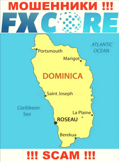 FX Core Trade - это интернет-мошенники, их место регистрации на территории Dominica