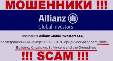 Офшорное расположение AllianzGI Ru Com по адресу - Хиндс Билдинг, Кингстаун, Сент-Винсент и Гренадины позволяет им беспрепятственно сливать