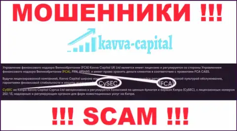 CySEC - это мошеннический регулирующий орган, будто бы контролирующий деятельность KavvaCapital