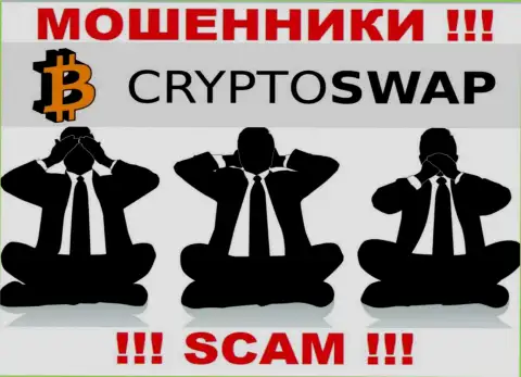На веб-портале ворюг Crypto Swap Net не имеется ни слова о регуляторе организации