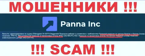 Будьте очень бдительны, Financial Services Commission - мошеннический регулятор лохотронщиков Panna Inc