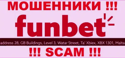 МОШЕННИКИ FunBet Pro воруют финансовые средства наивных людей, пустив корни в офшорной зоне по этому адресу - 28, GB Buildings, Level 3, Watar Street, Ta Xbiex, XBX 1301, Malta