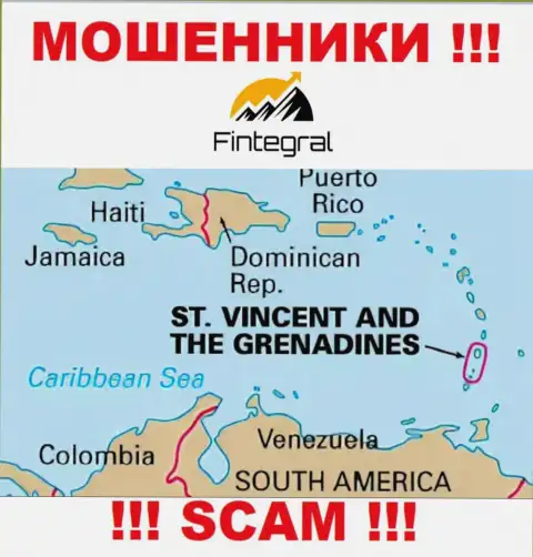 Сент-Винсент и Гренадины - здесь юридически зарегистрирована незаконно действующая контора Fintegral