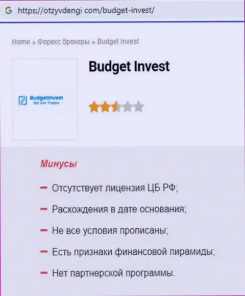 Обзор мошенничества scam-проекта Budget Invest - это МОШЕННИКИ !