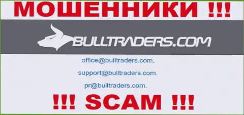 Установить связь с интернет-мошенниками из Bulltraders Com Вы сможете, если отправите письмо на их e-mail