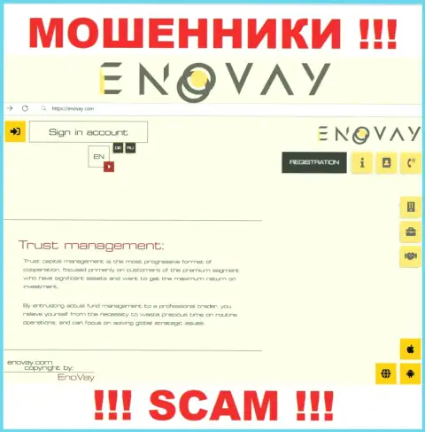 Вид официального веб-ресурса противоправно действующей организации ЭноВей