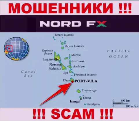 NordFX указали у себя на сервисе свое место регистрации - на территории Вануату