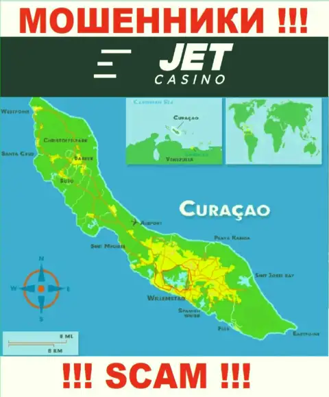 Curaçao - это официальное место регистрации компании Джет Казино